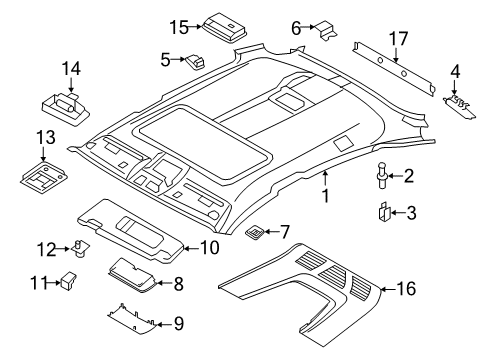 2019 BMW X6 MIRROR LIGHT, LED Diagram for 63315A42418