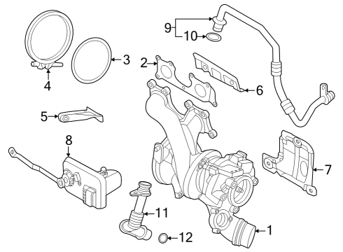 2024 BMW X5 Turbocharger & Components Diagram 1