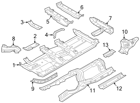 2024 BMW 750e xDrive Floor Diagram