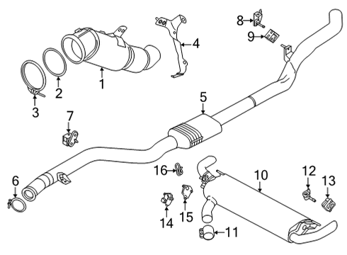 2024 BMW X5 M FRONT MUFFLER Diagram for 18305A46B43