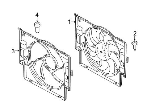 2021 BMW M240i Cooling System, Radiator, Water Pump, Cooling Fan Diagram 1