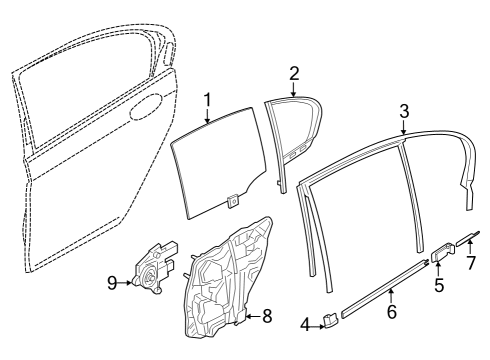 2023 BMW i7 WINDOW CAVITY SEAL REAR DOOR Diagram for 51359880151