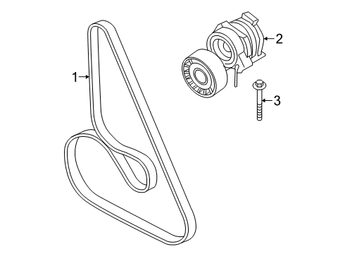 2021 BMW M850i xDrive Belts & Pulleys Diagram