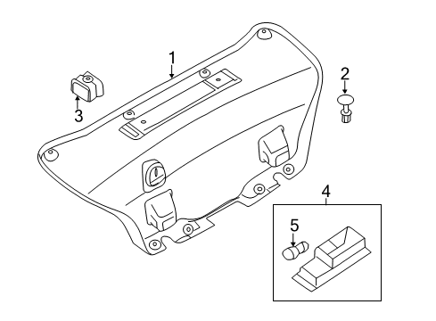 2022 BMW M240i xDrive TRUNK LID TRIM PANEL Diagram for 51498492199