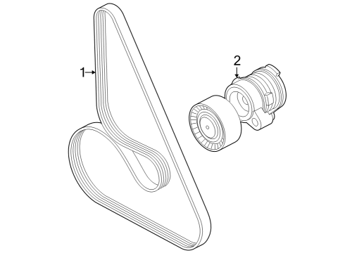 2024 BMW 760i xDrive Belts & Pulleys Diagram