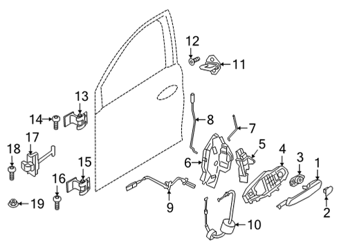 2021 BMW 228i Gran Coupe Lock & Hardware Diagram 1