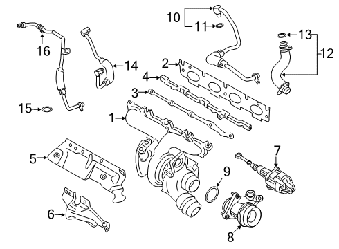 2023 BMW X3 M Exhaust Manifold Diagram 1