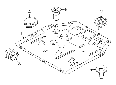 2023 BMW X2 Splash Shields Diagram