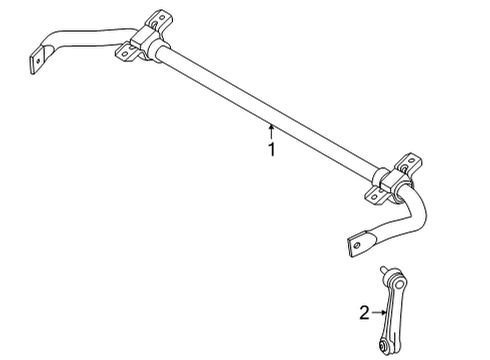 2021 BMW M4 Rear Suspension, Upper Control Arm, Stabilizer Bar, Suspension Components Diagram 2