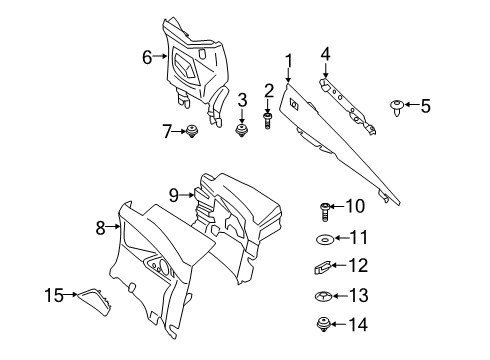 2021 BMW M850i xDrive Interior Trim - Quarter Panels Diagram 2