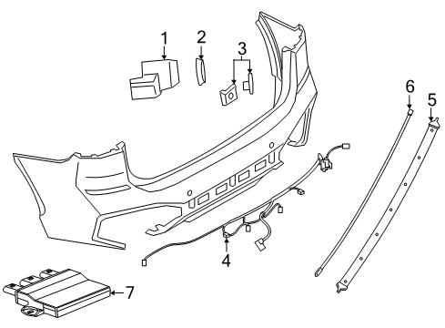 2022 BMW X1 Parking Aid Diagram 5