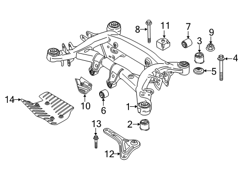 2023 BMW X3 M Suspension Mounting - Rear Diagram 2