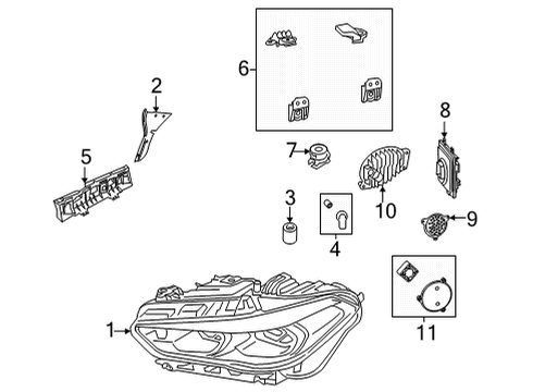 2022 BMW X6 M Headlamps Diagram