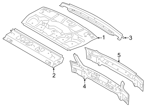 2021 BMW 530e Rear Body Diagram