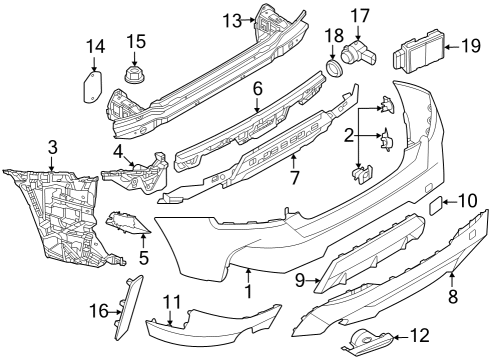 2023 BMW 230i xDrive BUMPER TRIM PANEL, PRIMED, R Diagram for 51125A2E934