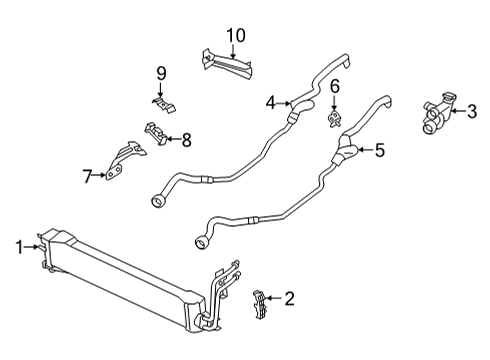 2022 BMW X6 M Trans Oil Cooler Diagram 2