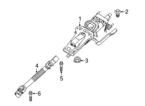 2021 BMW X2 Steering Column & Wheel, Steering Gear & Linkage Diagram 2