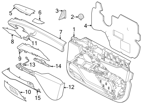 2023 BMW i7 ARMREST RIGHT FRONT Diagram for 51415A568B8