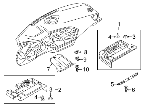 2021 BMW Z4 Lower Instrument Panel Diagram