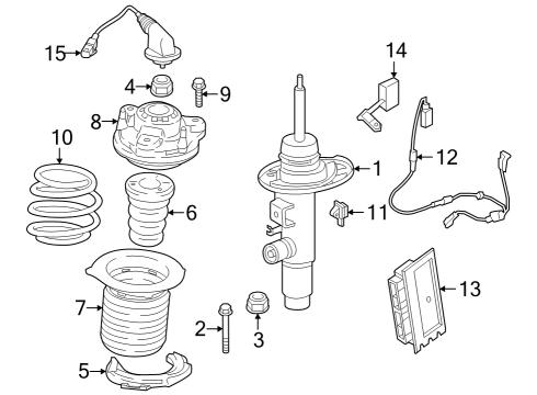 2022 BMW M3 FRONT COIL SPRING Diagram for 31338098748