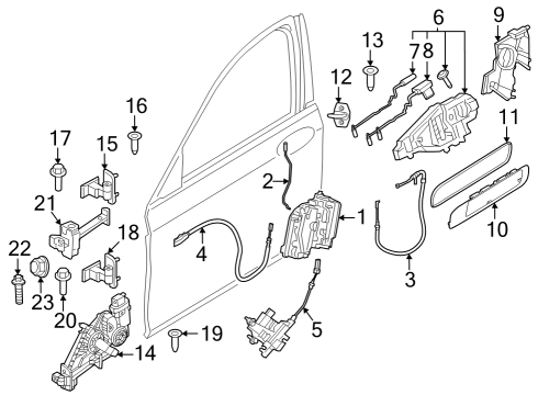 2023 BMW 760i xDrive DOOR LOCK RIGHT Diagram for 51217932208