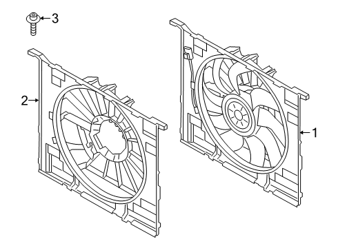 2021 BMW M850i xDrive Cooling System, Radiator, Water Pump, Cooling Fan Diagram 1