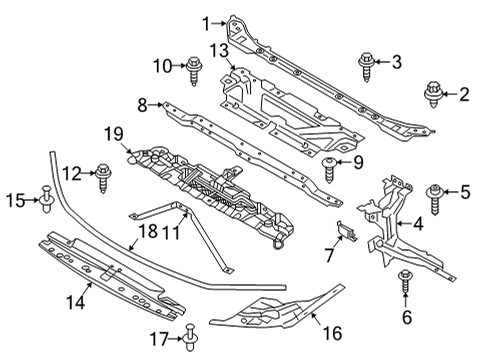 2022 BMW M440i Radiator Support Diagram