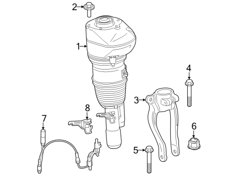 2024 BMW 760i xDrive Struts & Components - Front Diagram