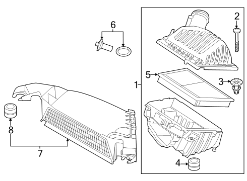 2024 BMW X1 AIR-INTAKE DUCT Diagram for 13718472016