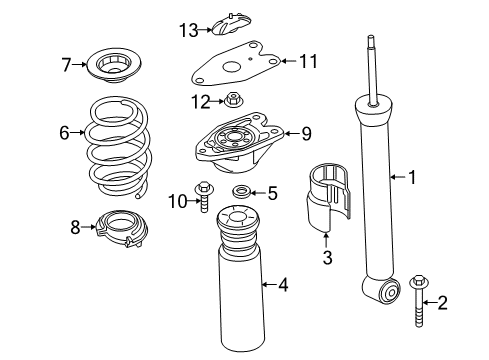 Rear Coil Spring Diagram for 33536882855