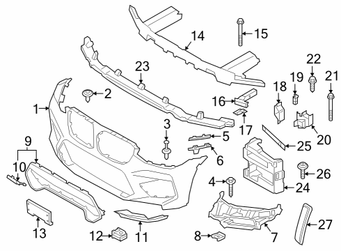 2023 BMW X4 M Bumper & Components - Front Diagram 1