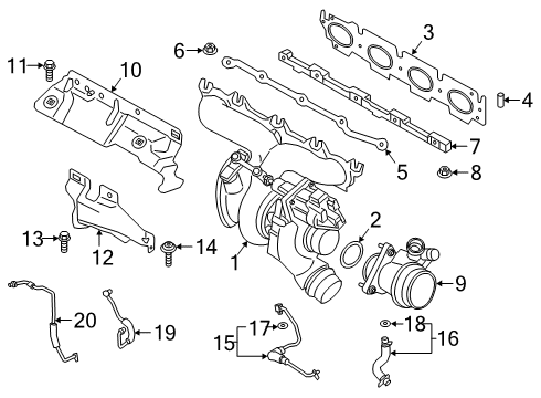 2022 BMW Z4 Exhaust Manifold Diagram 1