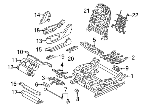 2023 BMW X6 M SWITCH SEAT ADJUSTMENT LEFT Diagram for 61315A71209