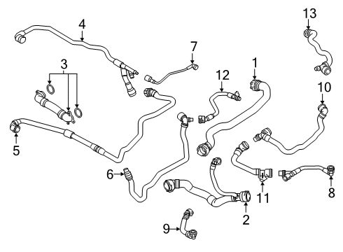 2022 BMW 745e xDrive Hoses & Pipes Diagram