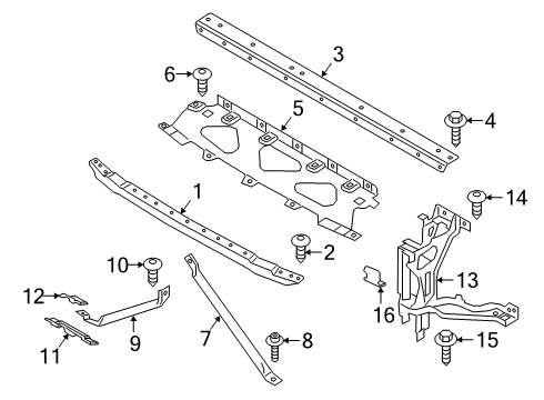 2023 BMW X7 Radiator Support Diagram