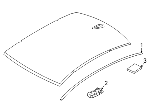 2023 BMW 228i Gran Coupe Exterior Trim - Roof Diagram 1