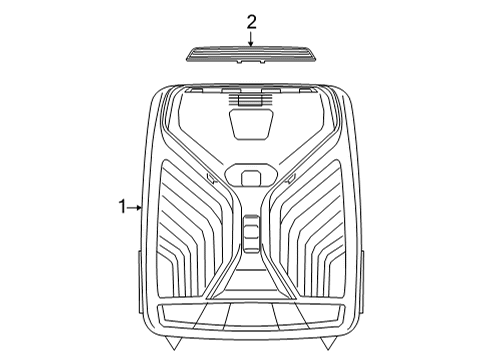 2021 BMW M440i Overhead Console Diagram