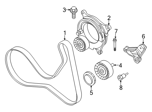 2021 BMW X3 Belts & Pulleys Diagram 3