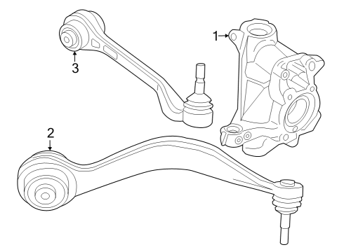 2022 BMW i4 Front Suspension, Lower Control Arm, Ride Control, Stabilizer Bar, Suspension Components Diagram 1