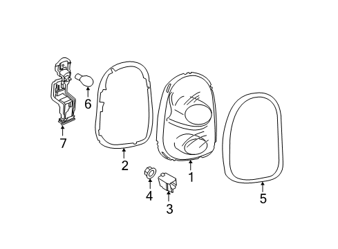 Frame, Rear Light, Painted Right Diagram for 52109806936