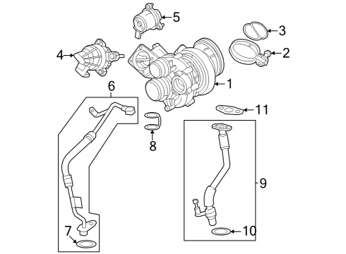 2024 BMW X6 M Turbocharger & Components Diagram 4