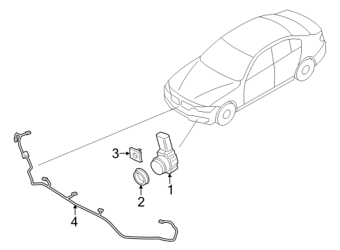 2023 BMW 330e xDrive Electrical Components - Front Bumper Diagram 5