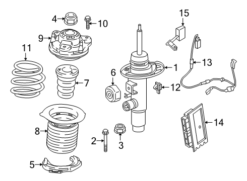 2023 BMW 330e Struts & Components - Front Diagram 1