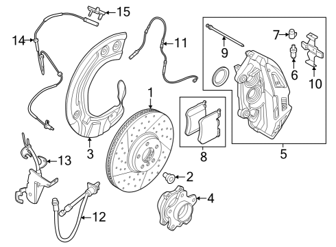 2024 BMW M440i Gran Coupe Front Brakes Diagram 1