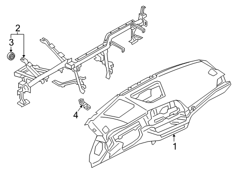 2023 BMW 330e xDrive Cluster & Switches, Instrument Panel Diagram 2