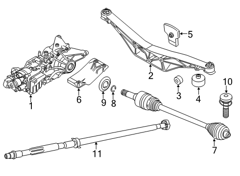 2023 BMW X2 Axle & Differential - Rear Diagram