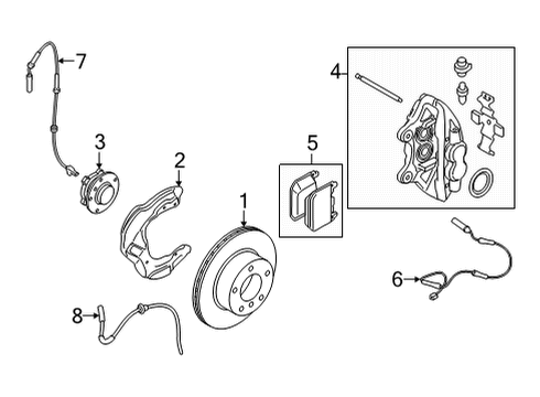 2022 BMW 230i Front Brakes Diagram 1