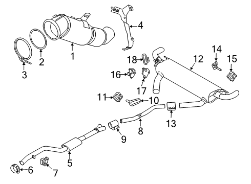 2024 BMW X5 M REAR SILENCER Diagram for 18305A430F8