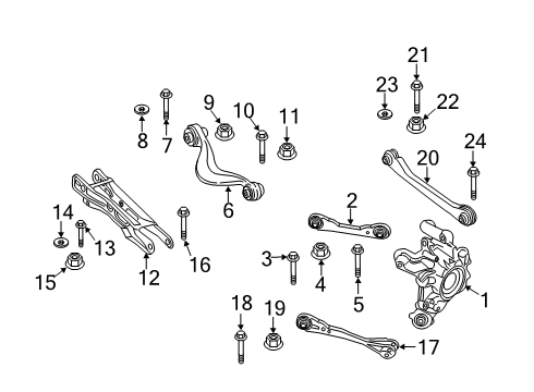 2024 BMW X7 Rear Suspension Diagram