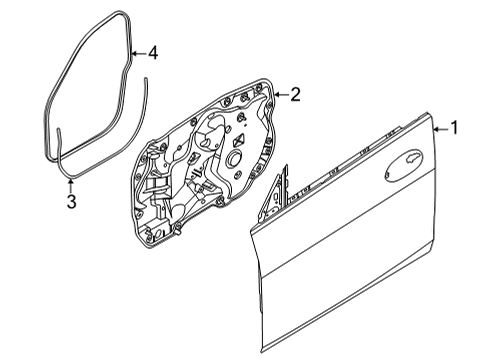 2023 BMW 228i Gran Coupe Door & Components Diagram 1